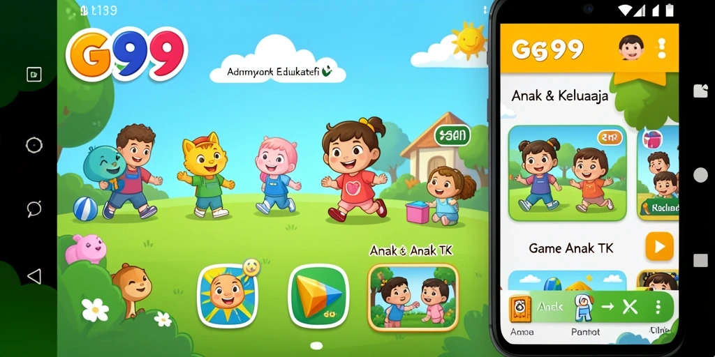 Antarmuka permainan edukatif anak yang menyenangkan.