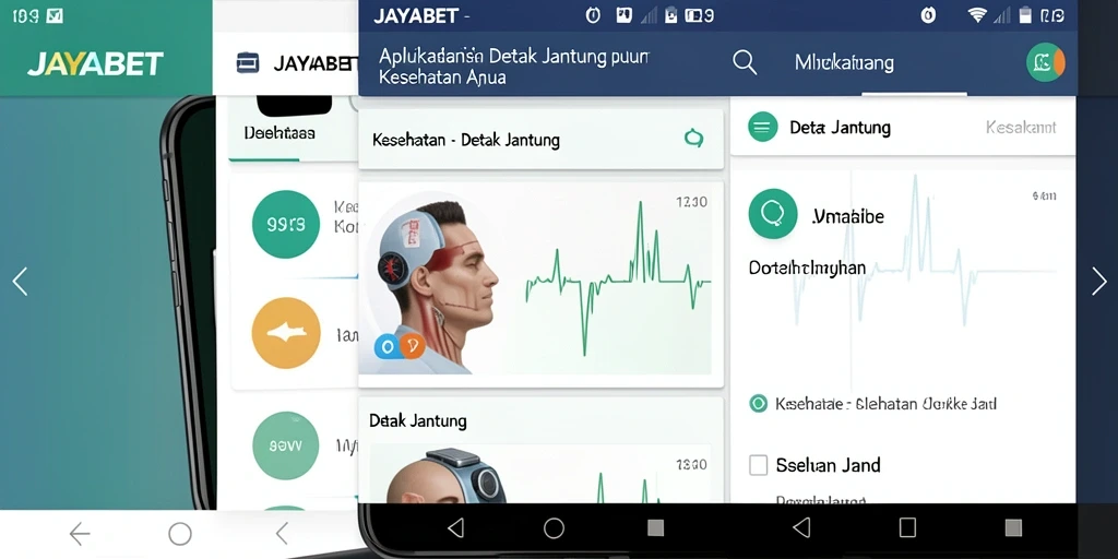 Tampilan antarmuka utama aplikasi Detak Jantung JAYABET.
