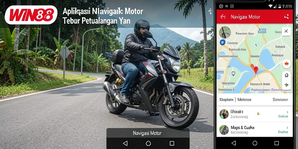 Antarmuka aplikasi WIN88 yang intuitif untuk navigasi motor.